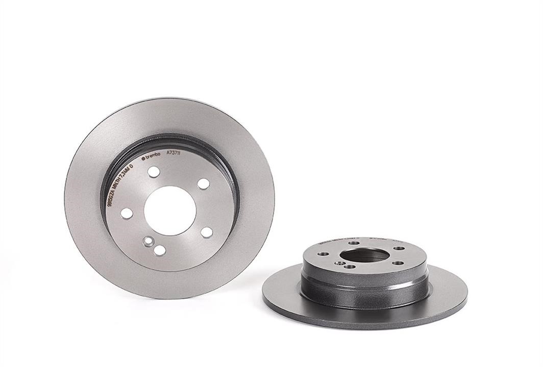 Brembo 08.A737.11 Rear brake disc, non-ventilated 08A73711: Buy near me in Poland at 2407.PL - Good price!