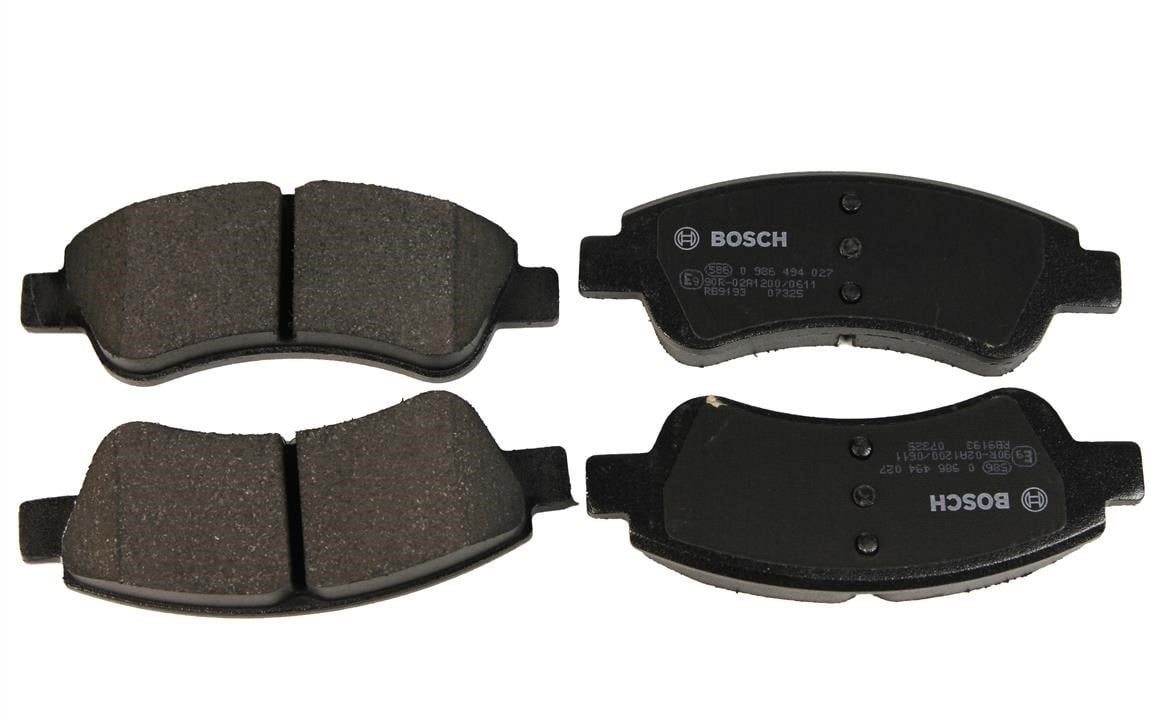 Bosch 0 986 494 027 Brake Pad Set, disc brake 0986494027: Buy near me in Poland at 2407.PL - Good price!