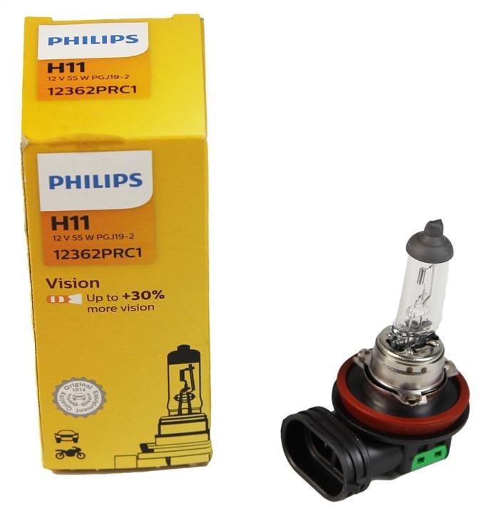 Żarówka halogenowa Philips Vision +30% 12V H11 55W +30% Philips 12362PRC1