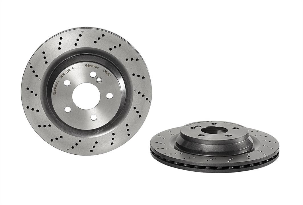 Brembo 09.A818.21 Ventilated brake disc with perforation 09A81821: Buy near me in Poland at 2407.PL - Good price!