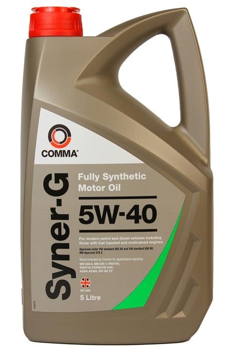 Comma SYN5L Engine oil Comma Syner-G 5W-40, 5L SYN5L: Buy near me in Poland at 2407.PL - Good price!