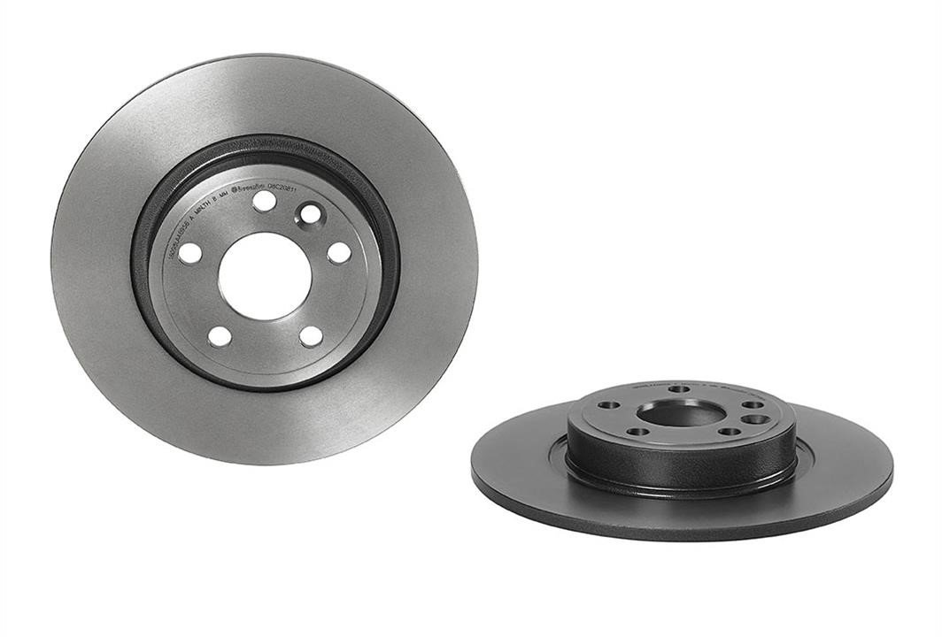 Brembo 08.C208.11 Rear brake disc, non-ventilated 08C20811: Buy near me at 2407.PL in Poland at an Affordable price!