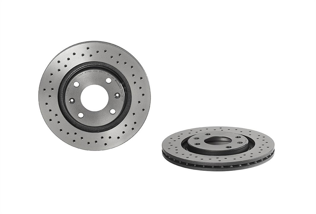 Brembo 09.4987.2X Ventilated brake disc with perforation 0949872X: Buy near me in Poland at 2407.PL - Good price!