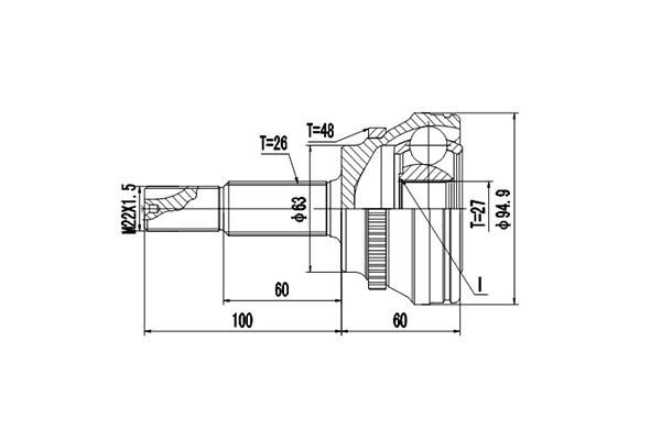 Dynamatrix DCV859167 Шарнир равных угловых скоростей (ШРУС) DCV859167: Отличная цена - Купить в Польше на 2407.PL!