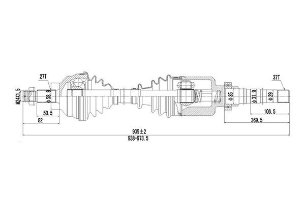 Dynamatrix DDS210155 Drive Shaft DDS210155: Buy near me in Poland at 2407.PL - Good price!