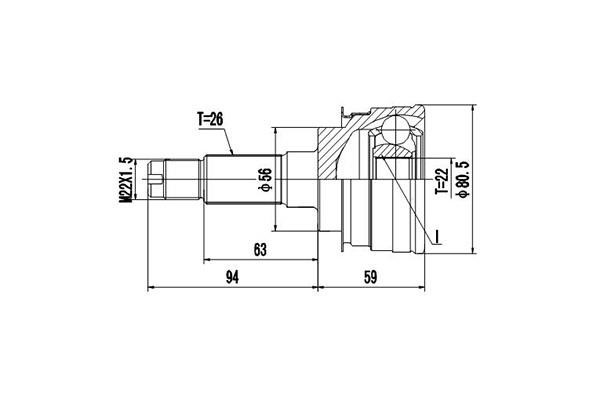 Dynamatrix DCV834007 Шарнирный комплект DCV834007: Отличная цена - Купить в Польше на 2407.PL!