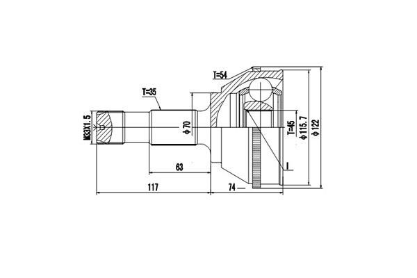 Dynamatrix DCV810011 Шарнирный комплект DCV810011: Отличная цена - Купить в Польше на 2407.PL!