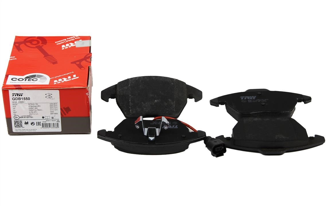 TRW COTEC brake pad set TRW GDB1550
