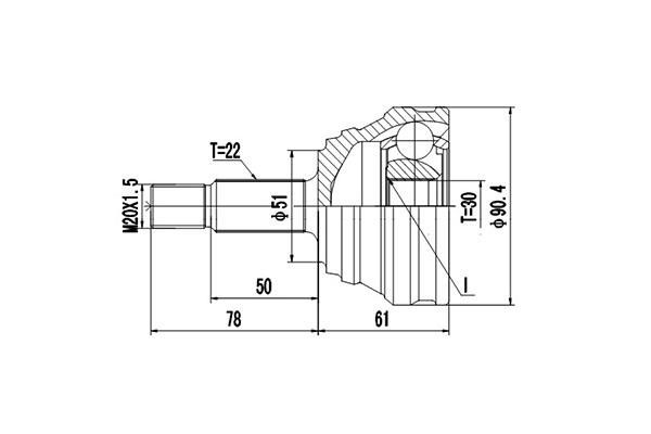 Dynamatrix DCV803032 Шарнирный комплект DCV803032: Отличная цена - Купить в Польше на 2407.PL!