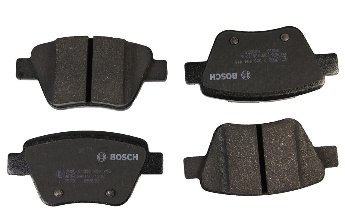 Bosch 0 986 494 416 Rear disc brake pads, set 0986494416: Buy near me at 2407.PL in Poland at an Affordable price!