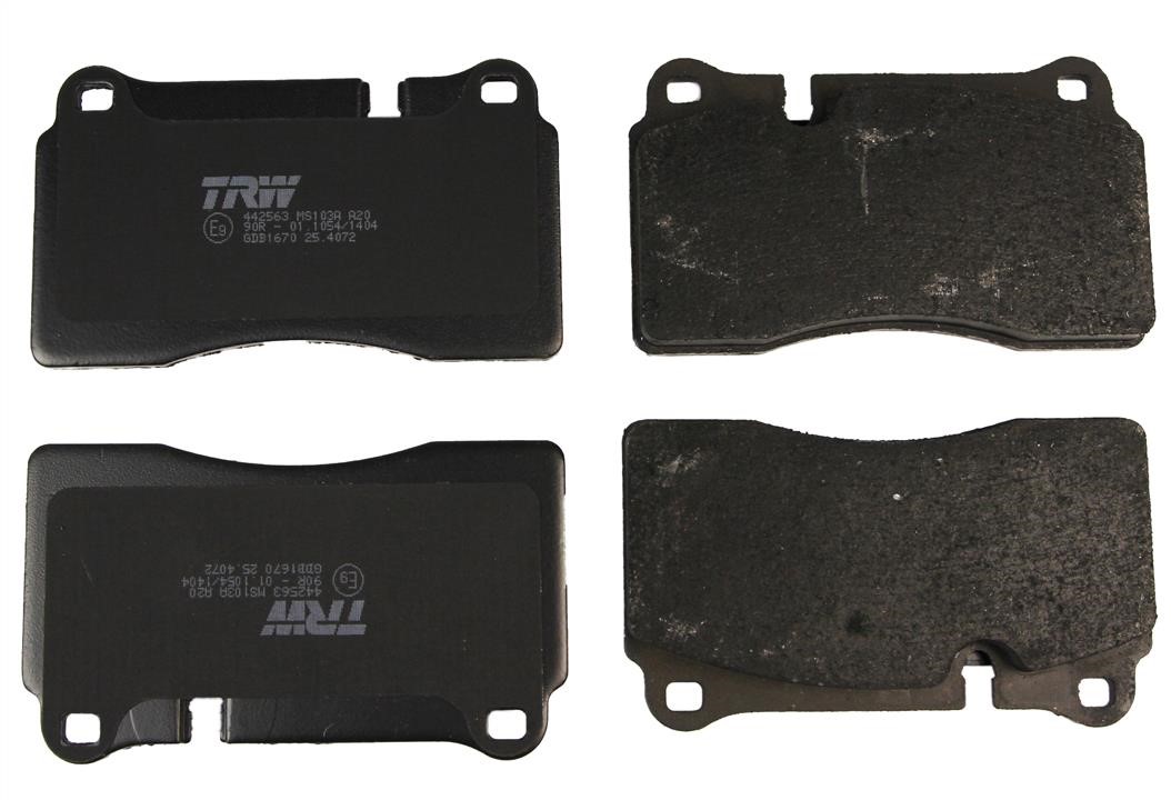 TRW GDB1670 TRW COTEC disc brake pads, set GDB1670: Buy near me in Poland at 2407.PL - Good price!