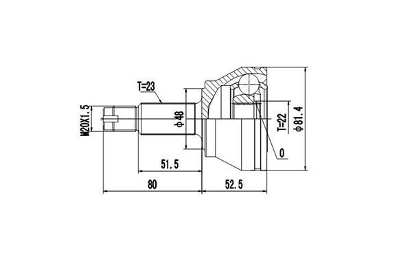 Dynamatrix DCV818015 Joint Kit, drive shaft DCV818015: Buy near me in Poland at 2407.PL - Good price!