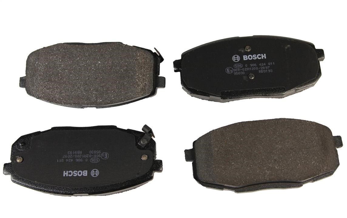 Элементы тормозной системы KIA Cerato (Киа Церато): 0986424811 Bosch Тормозные колодки дисковые, комплект