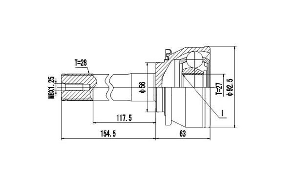 Dynamatrix DCV839001 Joint Kit, drive shaft DCV839001: Buy near me in Poland at 2407.PL - Good price!