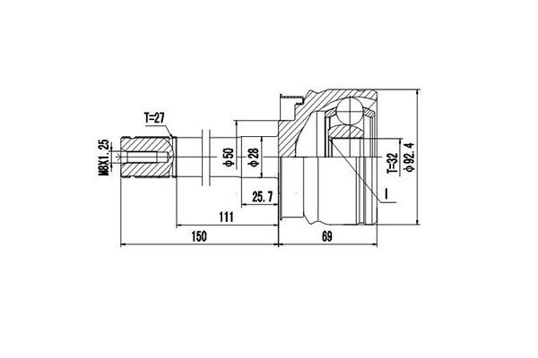 Dynamatrix DCV841025 Шарнирный комплект DCV841025: Отличная цена - Купить в Польше на 2407.PL!