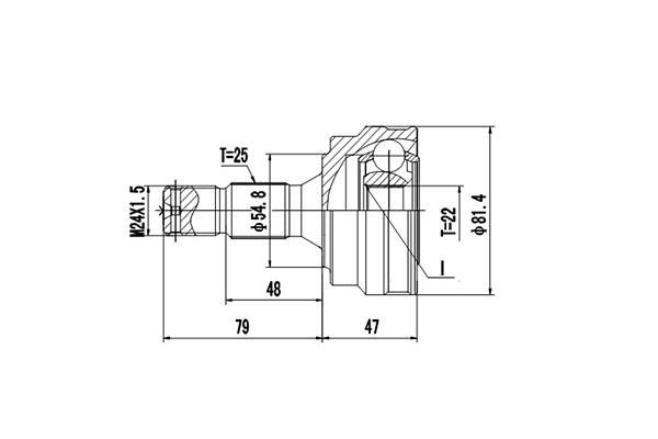 Dynamatrix DCV810001 Комплект шарнірів, приводний вал DCV810001: Приваблива ціна - Купити у Польщі на 2407.PL!