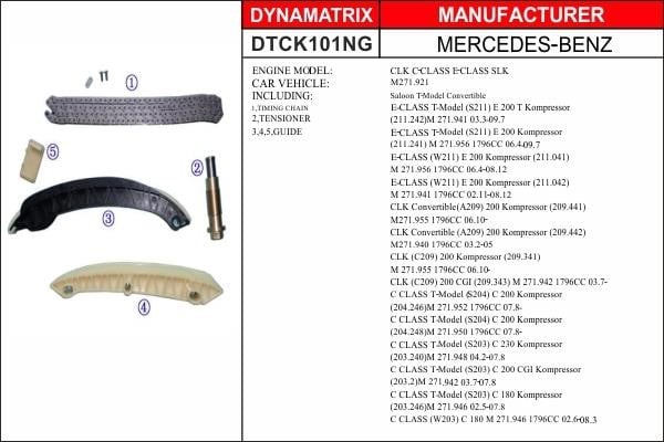 Dynamatrix DTCK101NG Комплект цепи ГРМ DTCK101NG: Отличная цена - Купить в Польше на 2407.PL!