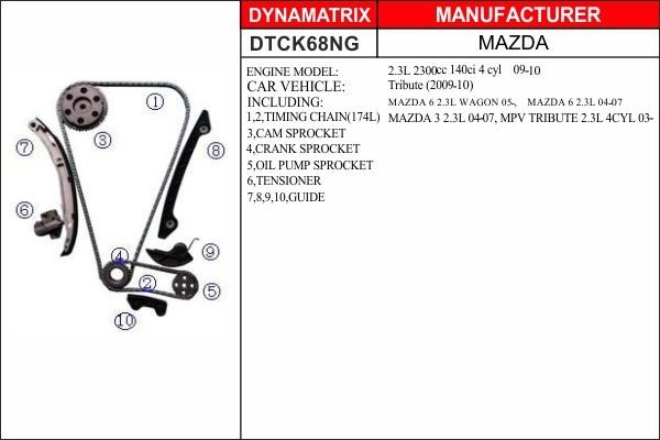 Dynamatrix DTCK68NG Timing chain kit DTCK68NG: Buy near me in Poland at 2407.PL - Good price!