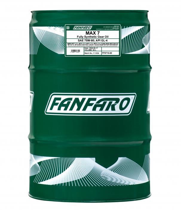 Fanfaro FF8710-60 Olej przekładniowy FanFaro MAX 7 75W-80, 60 l FF871060: Dobra cena w Polsce na 2407.PL - Kup Teraz!