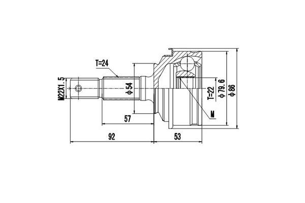 Dynamatrix DCV814006 CV joint DCV814006: Buy near me in Poland at 2407.PL - Good price!