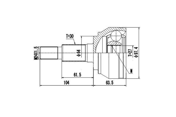 Dynamatrix DCV861050 Шарнирный комплект DCV861050: Отличная цена - Купить в Польше на 2407.PL!