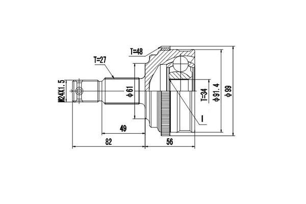 Dynamatrix DCV810018 Шарнирный комплект DCV810018: Отличная цена - Купить в Польше на 2407.PL!