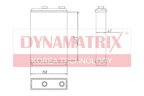 Dynamatrix DR72660 Heat Exchanger, interior heating DR72660: Buy near me in Poland at 2407.PL - Good price!