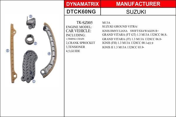 Dynamatrix DTCK60NG Timing chain kit DTCK60NG: Buy near me in Poland at 2407.PL - Good price!