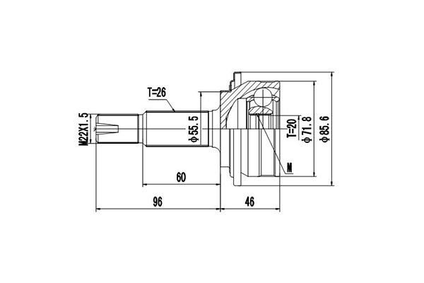 Dynamatrix DCV859232 Joint Kit, drive shaft DCV859232: Buy near me in Poland at 2407.PL - Good price!