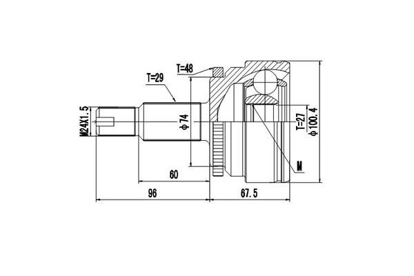 Dynamatrix DCV830012 Комплект шарнірів, приводний вал DCV830012: Приваблива ціна - Купити у Польщі на 2407.PL!