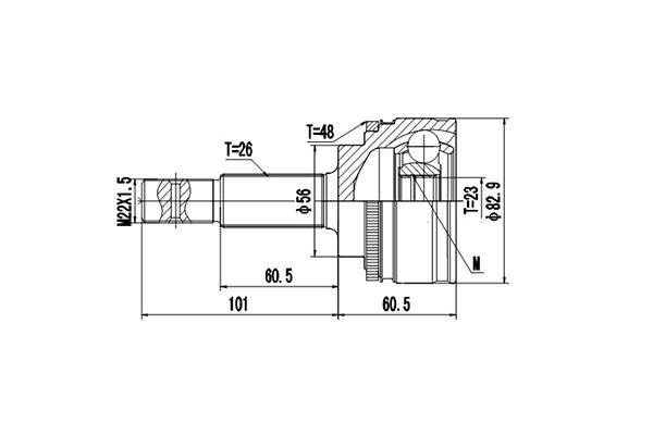 Dynamatrix DCV859022 Joint Kit, drive shaft DCV859022: Buy near me in Poland at 2407.PL - Good price!