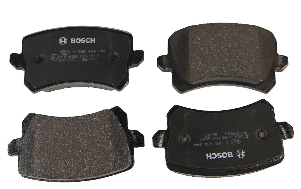 Bosch 0 986 494 344 Гальмівні колодки, комплект 0986494344: Приваблива ціна - Купити у Польщі на 2407.PL!