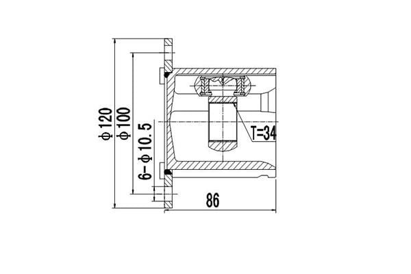 Dynamatrix DCV654004 Шарнир равных угловых скоростей (ШРУС) DCV654004: Отличная цена - Купить в Польше на 2407.PL!