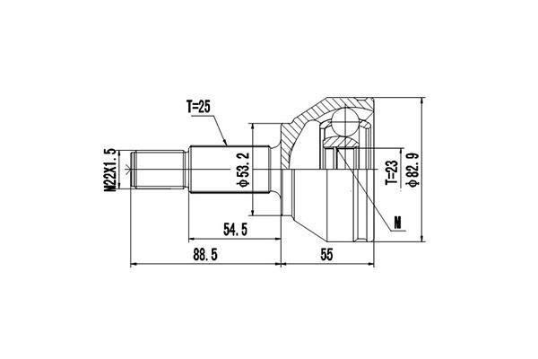 Dynamatrix DCV818013 Joint Kit, drive shaft DCV818013: Buy near me in Poland at 2407.PL - Good price!