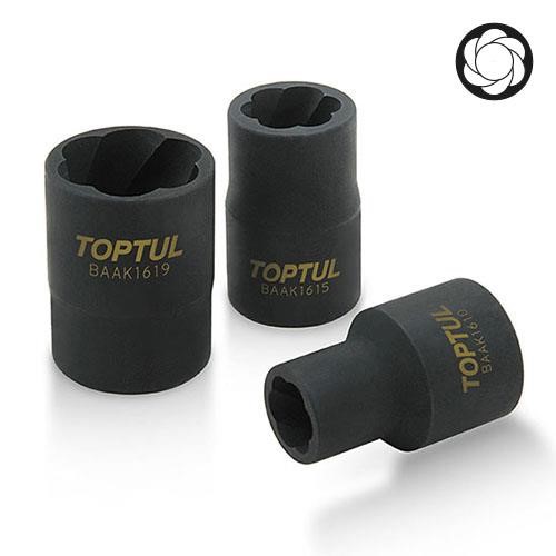 BAAK1621 Toptul Schlagschlüsseleinsatz zum Lösen beschädigter Schrauben 21 mm, 1/2"