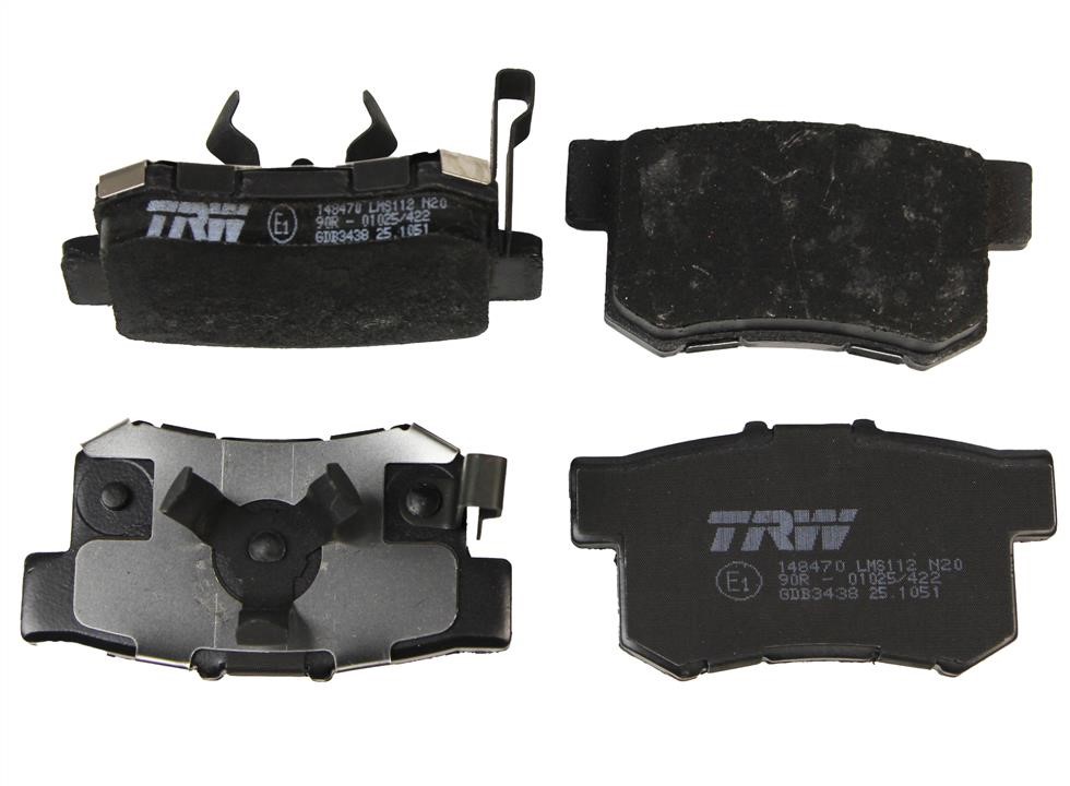 GDB3438 TRW TRW COTEC brake pad set