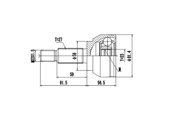 Dynamatrix DCV818007 Комплект шарнірів, приводний вал DCV818007: Приваблива ціна - Купити у Польщі на 2407.PL!