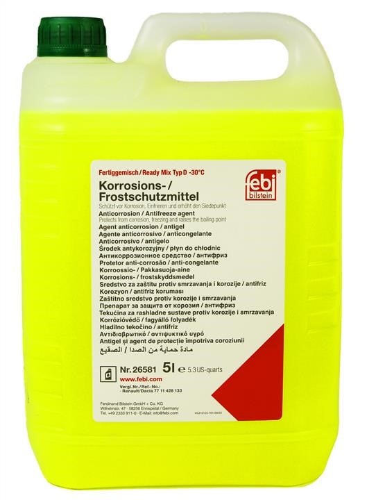 26581 febi - Frostschutzmittel READY MIX, gelb, -30°C, 5 L 26581 -   Shop