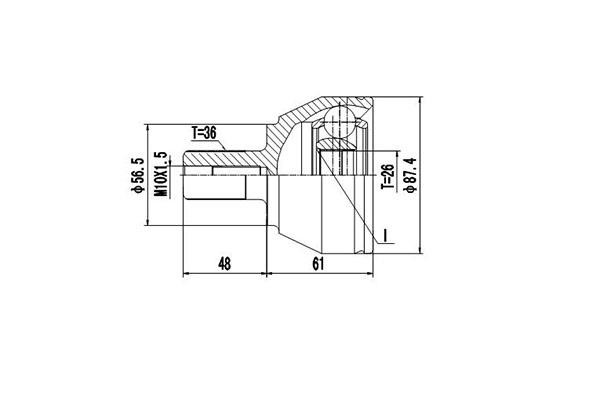 Dynamatrix DCV899155 Шарнирный комплект DCV899155: Отличная цена - Купить в Польше на 2407.PL!