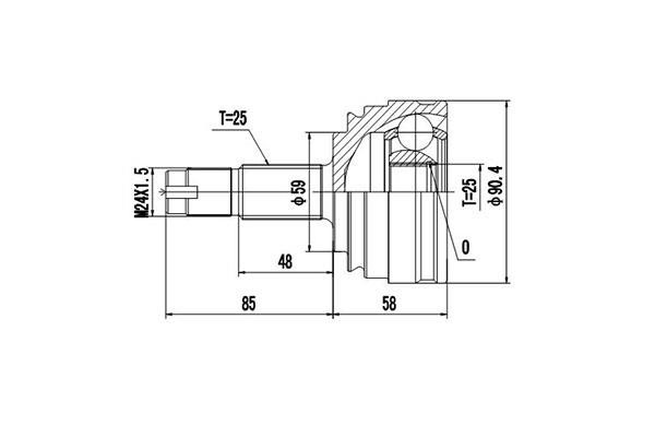 Dynamatrix DCV802008 Шарнирный комплект DCV802008: Отличная цена - Купить в Польше на 2407.PL!