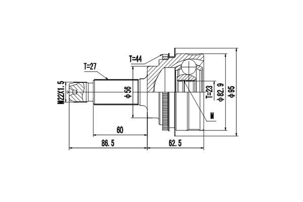 Dynamatrix DCV856041 Шарнирный комплект DCV856041: Отличная цена - Купить в Польше на 2407.PL!