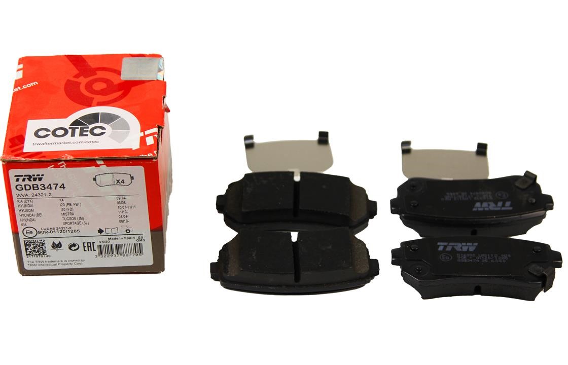 TRW TRW COTEC disc brake pads, set – price 97 PLN