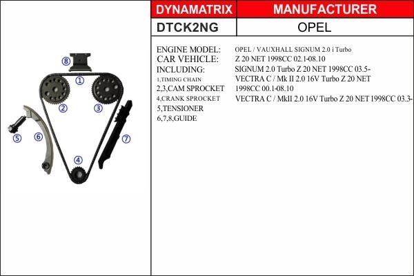 Dynamatrix DTCK2NG Комплект ланцюга ГРМ DTCK2NG: Приваблива ціна - Купити у Польщі на 2407.PL!