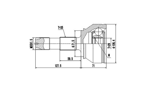 Dynamatrix DCV817045 CV joint DCV817045: Buy near me at 2407.PL in Poland at an Affordable price!