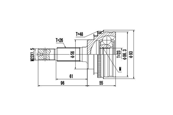 Dynamatrix DCV859006 Joint Kit, drive shaft DCV859006: Buy near me in Poland at 2407.PL - Good price!