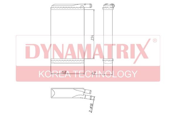 Dynamatrix DR73940 Heat exchanger, interior heating DR73940: Buy near me in Poland at 2407.PL - Good price!