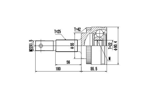 Dynamatrix DCV841048 Комплект шарнірів, приводний вал DCV841048: Приваблива ціна - Купити у Польщі на 2407.PL!