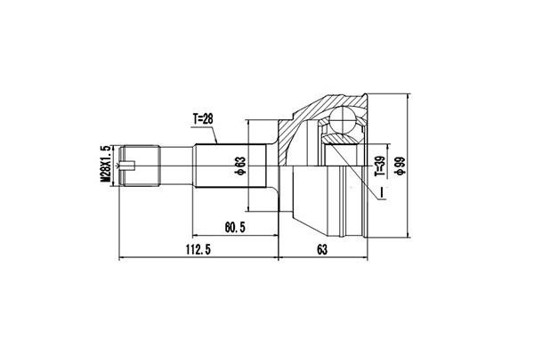 Dynamatrix DCV810012 Шарнирный комплект DCV810012: Отличная цена - Купить в Польше на 2407.PL!