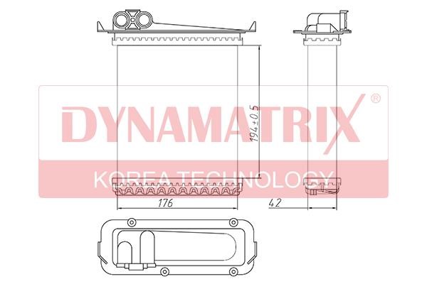 Dynamatrix DR73640 Heat exchanger, interior heating DR73640: Buy near me in Poland at 2407.PL - Good price!