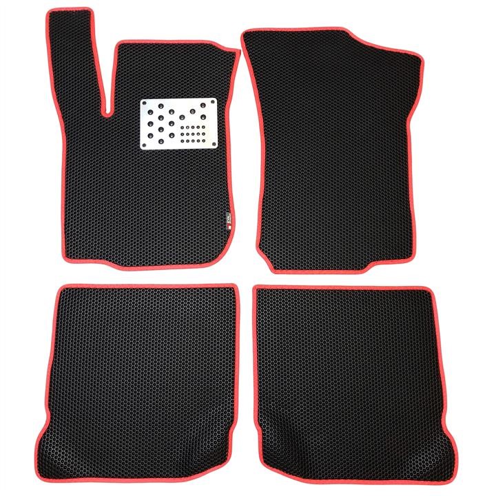 EVA Dywaniki STLEON1M1FMH5-HBKRE400 Interior mats 4 pcs for Seat Leon Cupra R 1M1 Hatchback 5 Manual Front wheeldrive, Honeycomb, Color: Black + Red STLEON1M1FMH5HBKRE400: Buy near me at 2407.PL in Poland at an Affordable price!